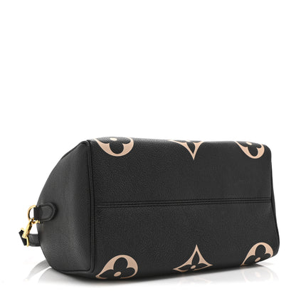 Louis Vuitton Empreinte Monogram Giant Speedy Bandouliere 25 Black Beige 4 of 9