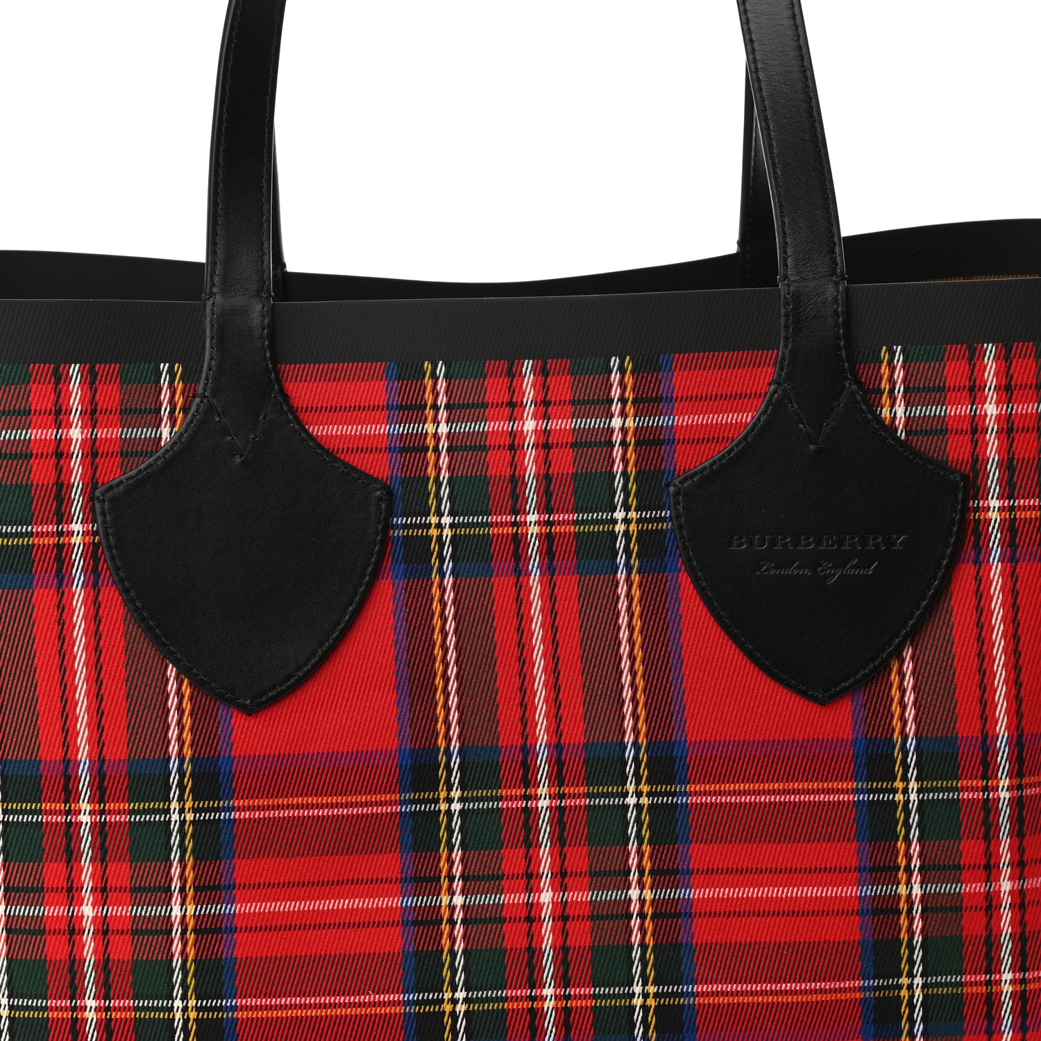 Burberry Vintage Check Medium The Giant Reversible Tote Antique Yellow Bright Red 18 of 18
