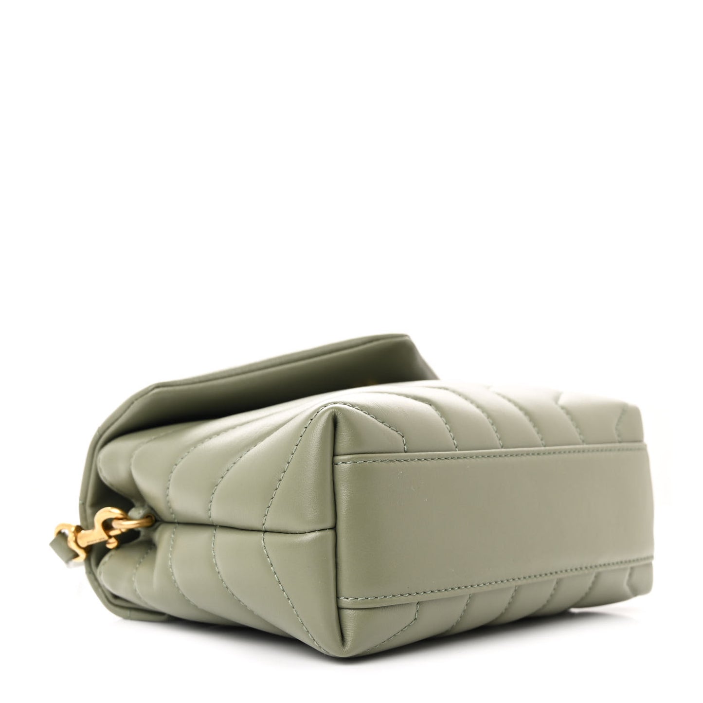 Calfskin Y Quilted Monogram Toy Loulou Crossbody Bag Light Sage
