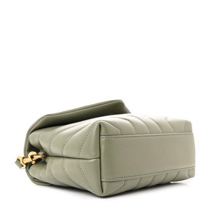 Saint Laurent Calfskin Y Quilted Monogram Toy Loulou Crossbody Bag Light Sage 4 of 12