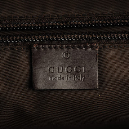 Gucci Monogram GG Supreme Large Interlocking G Double Buckle Backpack Brown 6 of 7