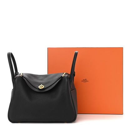 Hermes Taurillon Clemence Lindy 30 Black 11 of 11