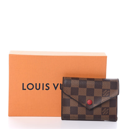 Louis Vuitton Damier Ebene Victorine Wallet Red 6 of 6