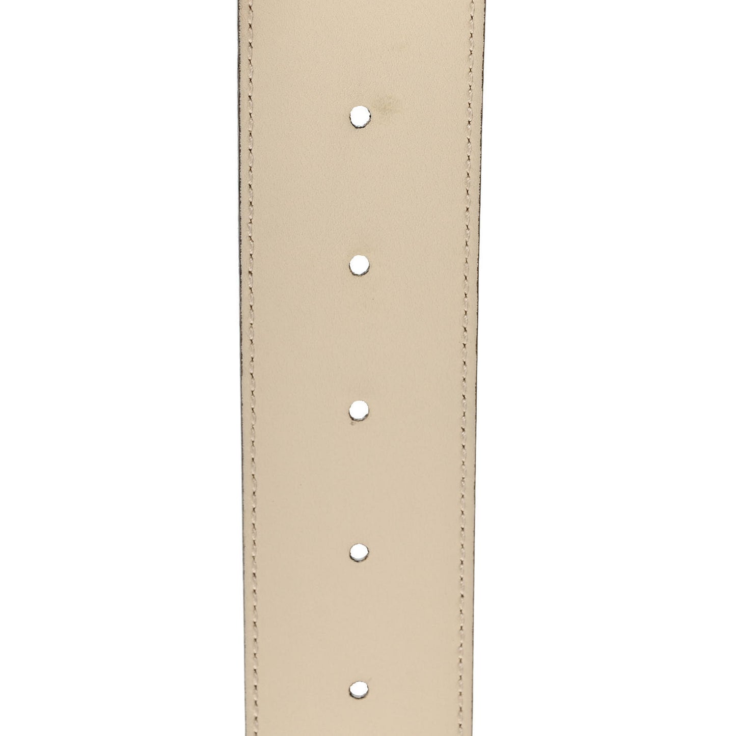 Calfskin Double G 40mm Belt 75 30 Mystic White