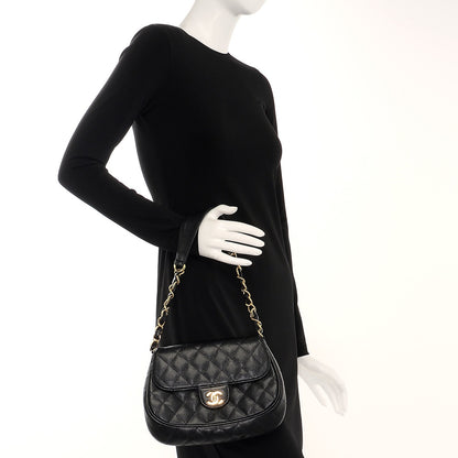 Chanel Caviar Quilted Flap Shoulder Bag Black 2 of 8