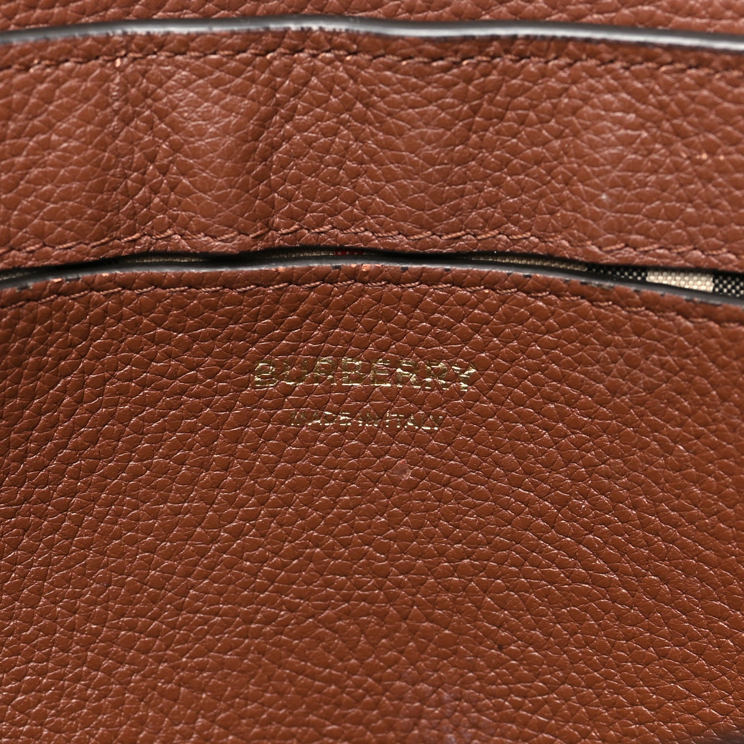 Burberry Calfskin Vintage Check Note Crossbody Bag Tan 6 of 11