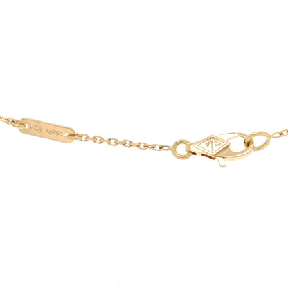 Van Cleef & Arpels 18K Yellow Gold Mother of Pearl Sweet Alhambra Pendant Necklace 4 of 4