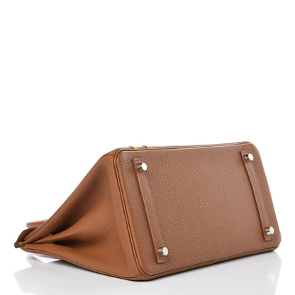 Hermes Togo Swift Officier Birkin 30 Gold Ambre 5 of 33
