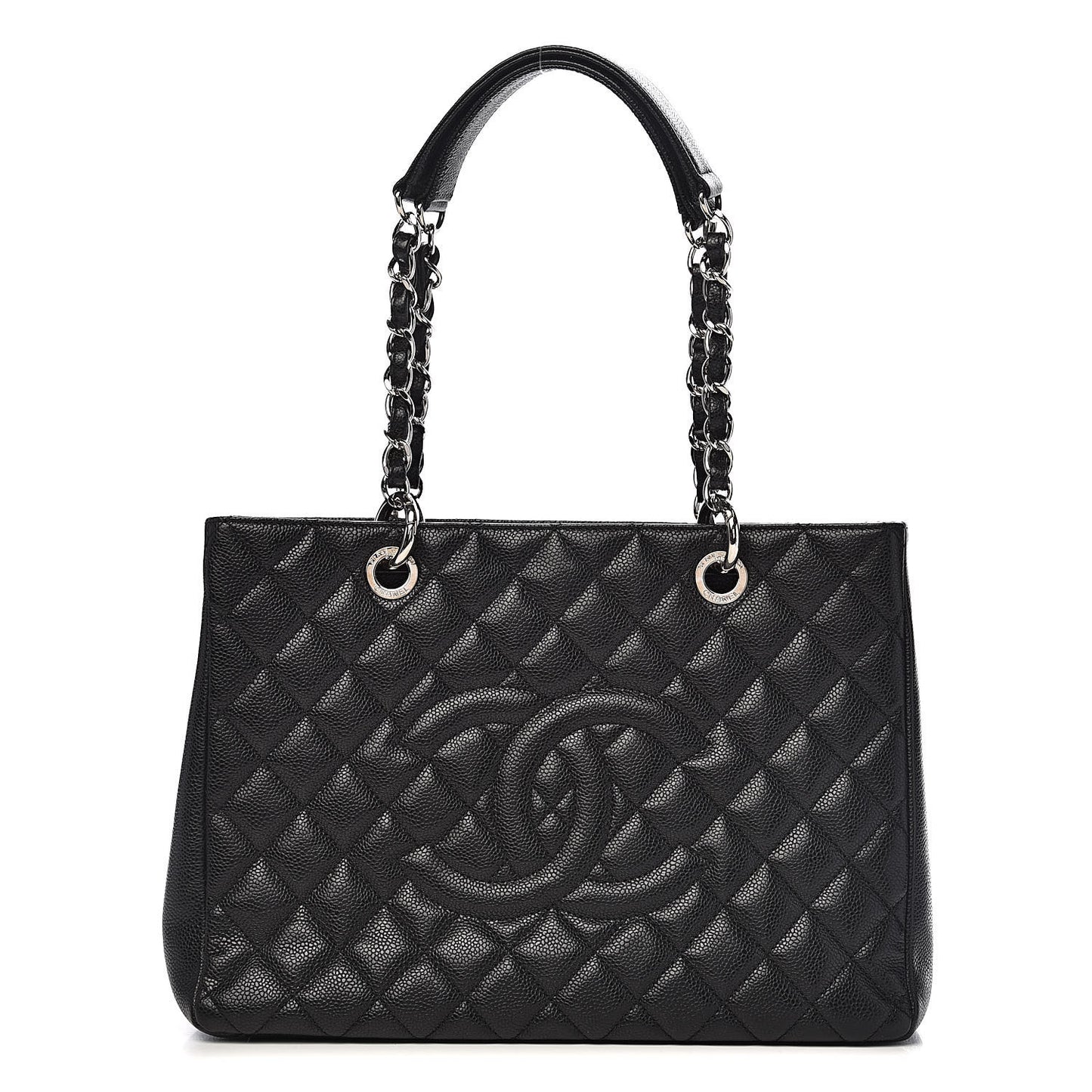 Caviar Quilted Grand Shopping Tote GST Black