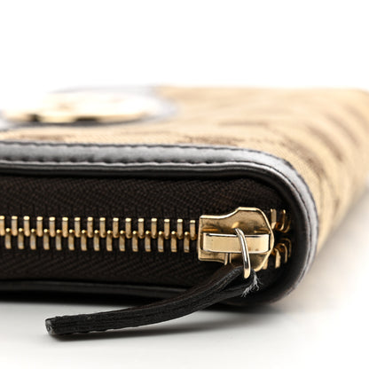 Gucci Monogram Margaux Calfskin Sukey Zip Around Wallet Beige Ebony Cocoa 8 of 8