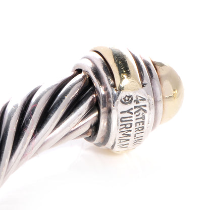 David Yurman Sterling Silver 14K Yellow Gold 7mm Cable Classics Bracelet 6 of 6
