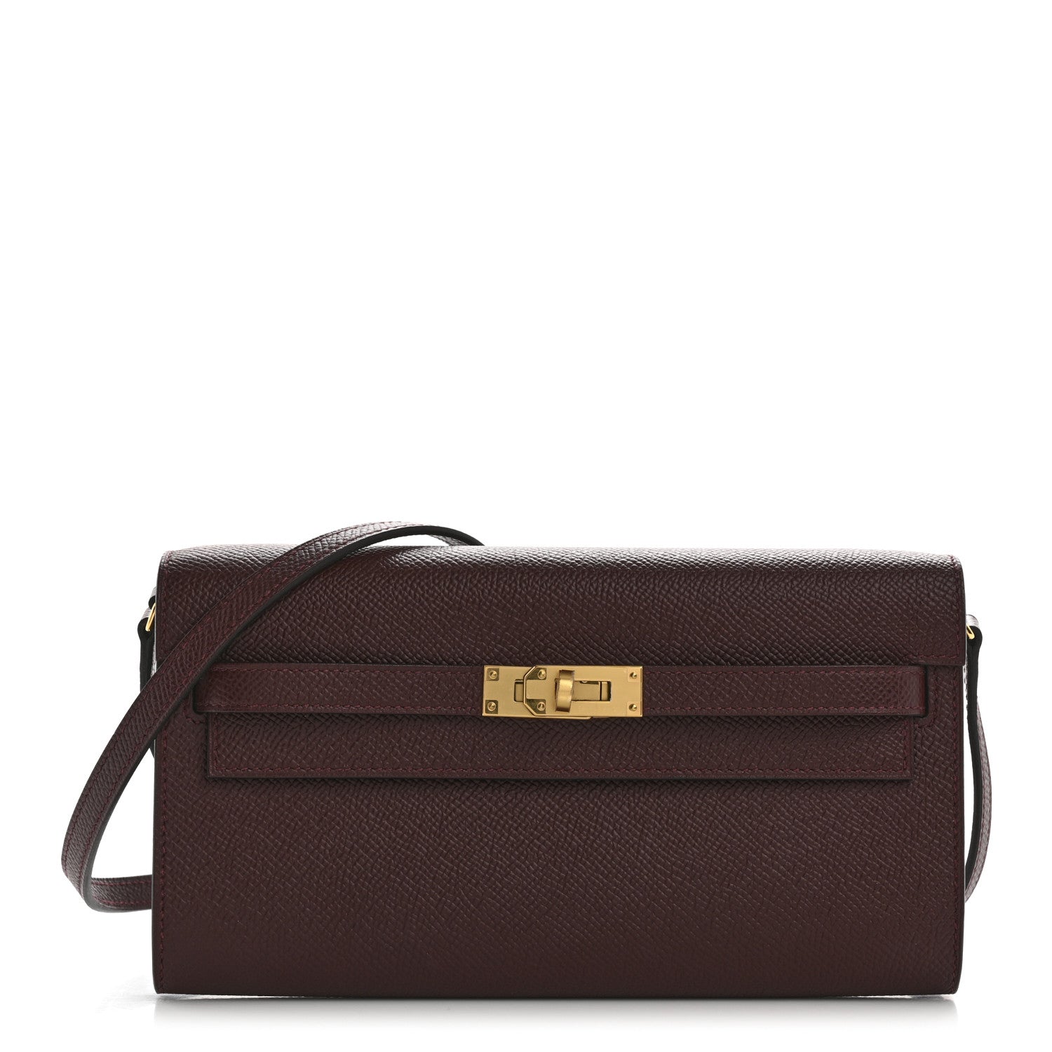Hermes Epsom Kelly Wallet To Go Bordeaux 1 of 11