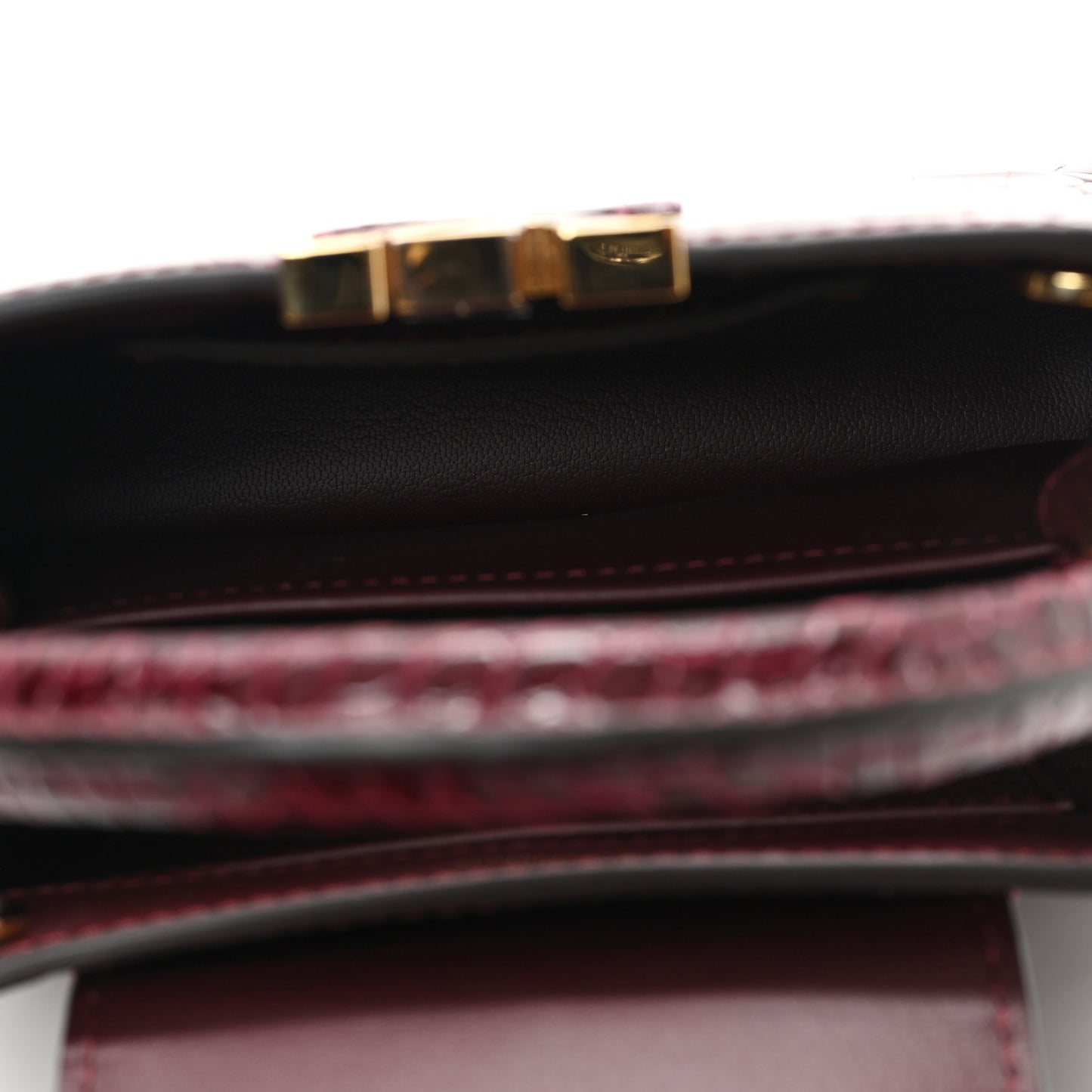 Crocodile Mini Capucines  Bordeaux
