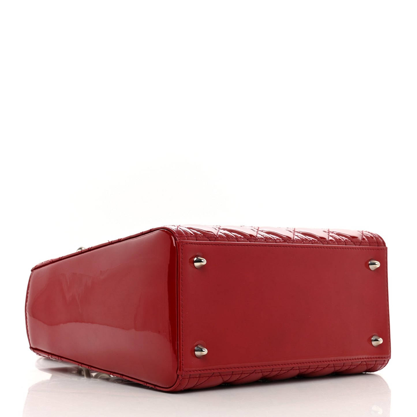 Patent Cannage Medium Lady Dior Red