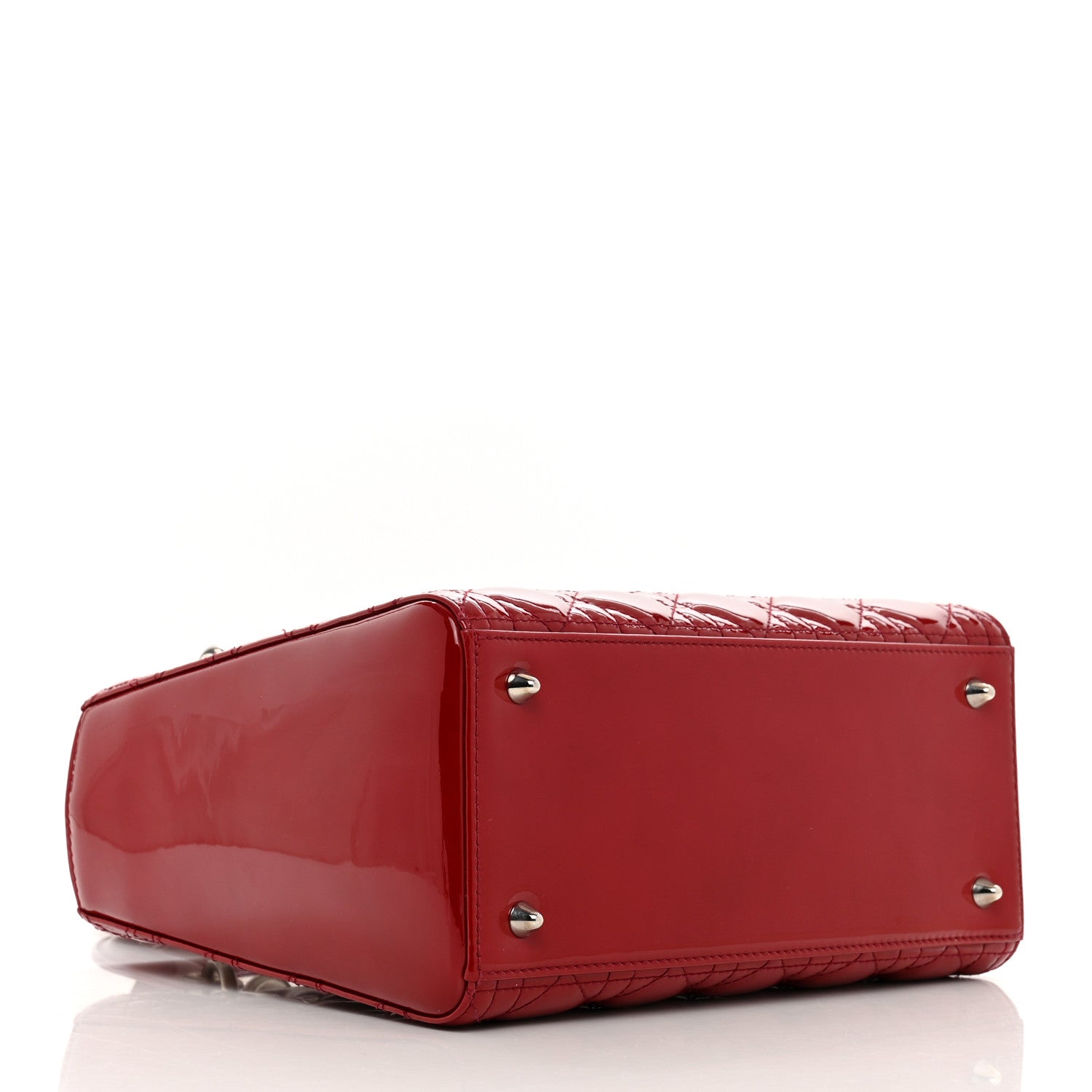 Christian Dior Patent Cannage Medium Lady Dior Red 4 of 10