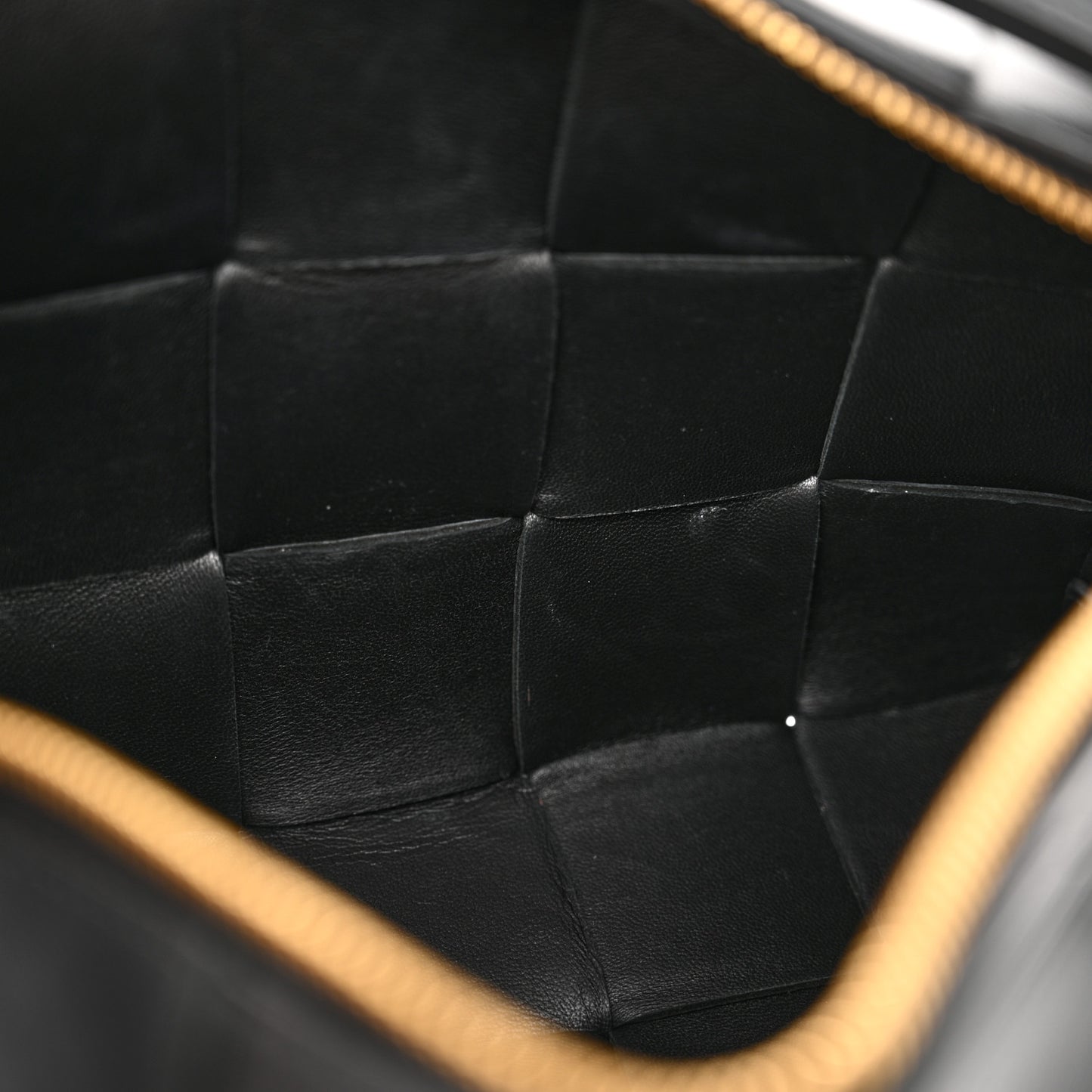 Lambskin Maxi Intrecciato Brick Cassette Bag Black