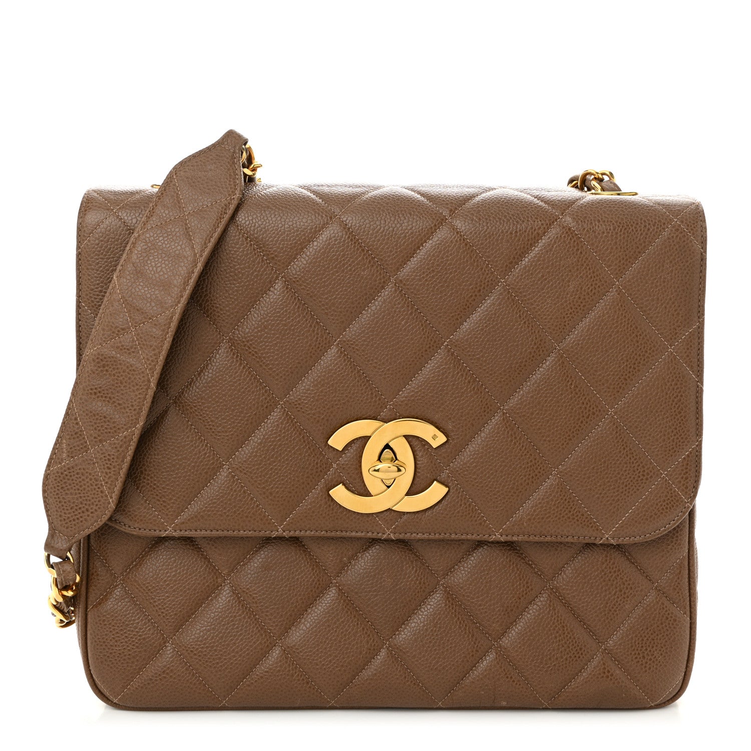Chanel Caviar Quilted Small Single Flap Brown 1 of 10