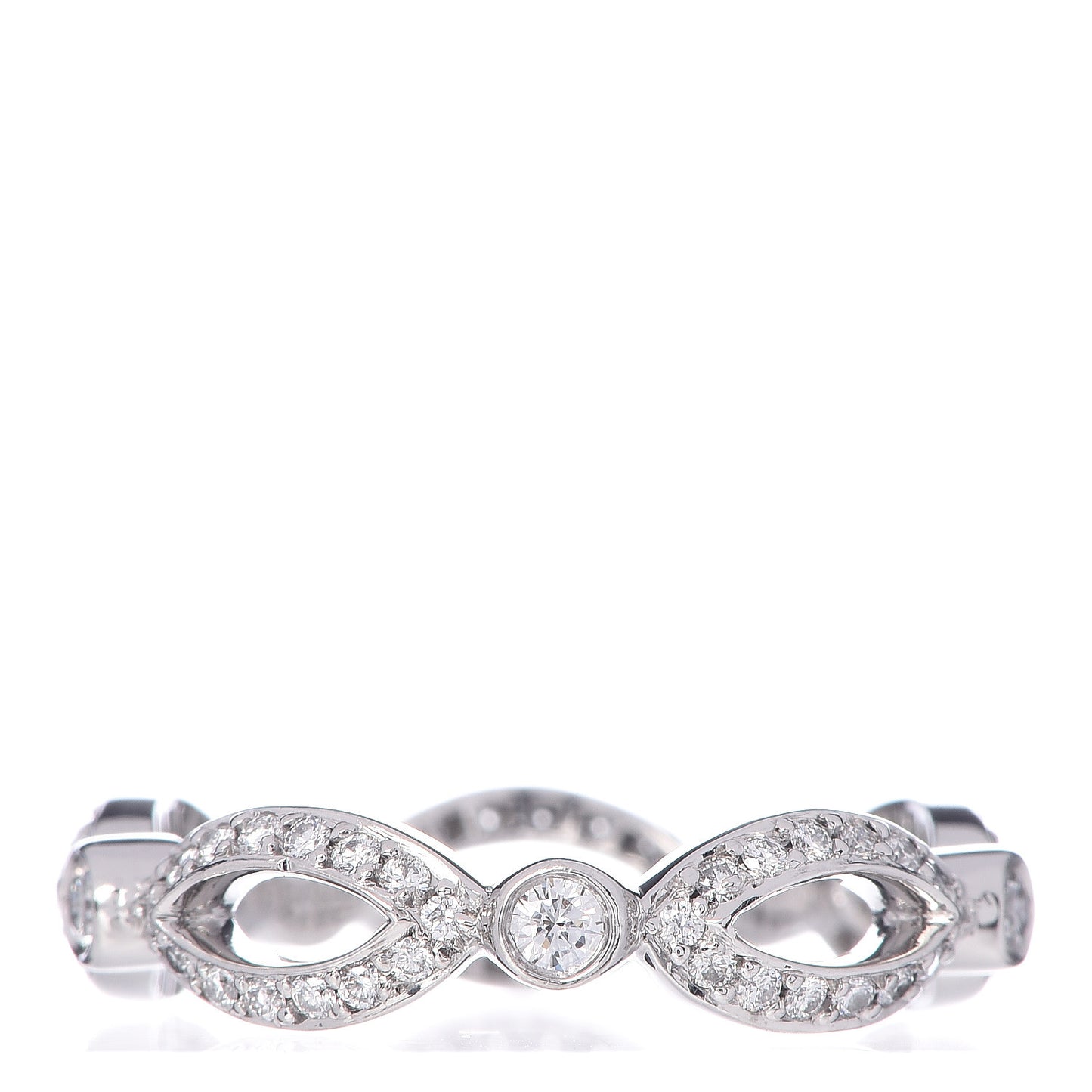 Platinum Diamond Open Jazz Eternity Band Ring 55 7.25