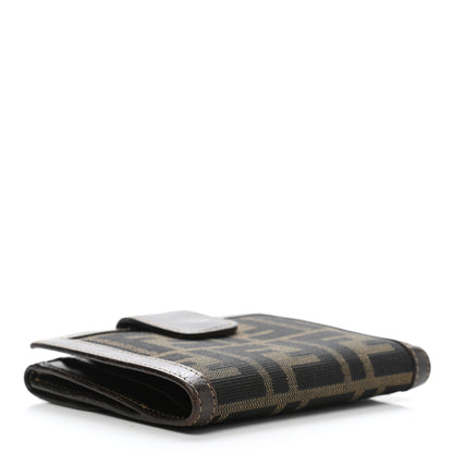 Fendi Zucca Calfskin Compact Wallet Tobacco 4 of 14