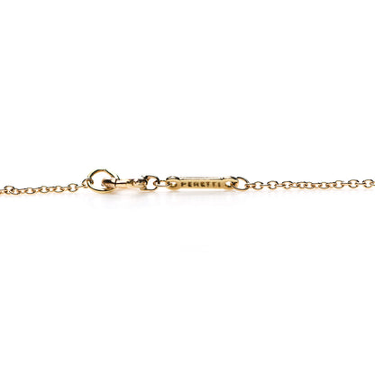 Tiffany 18K Yellow Gold Coral 30mm Elsa Peretti Bean Pendant Necklace 5 of 5