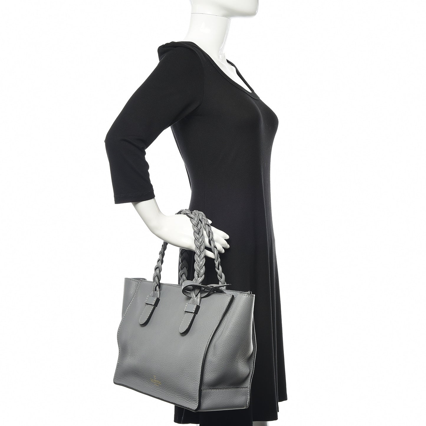 Grained Calfskin Small To Be Cool Tote Grigio Perla