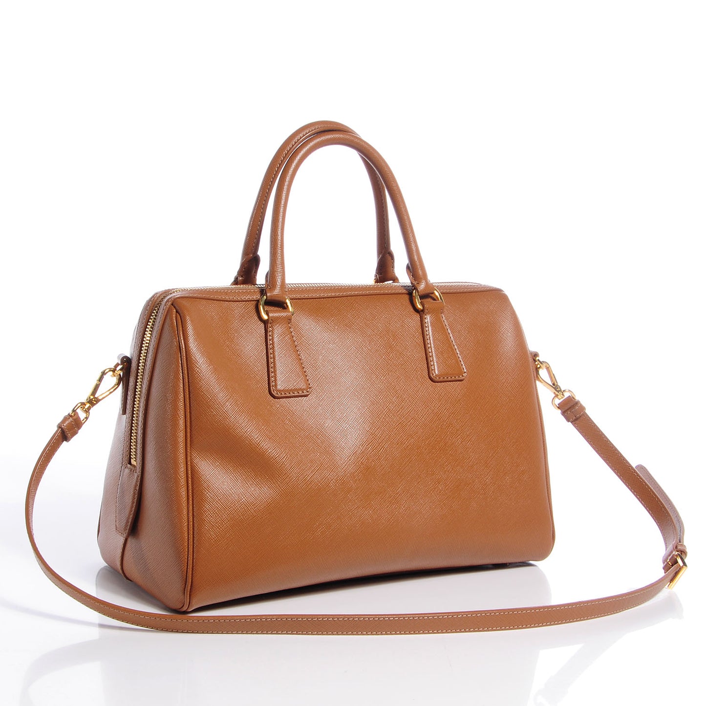 Saffiano Lux Bowler Caramel