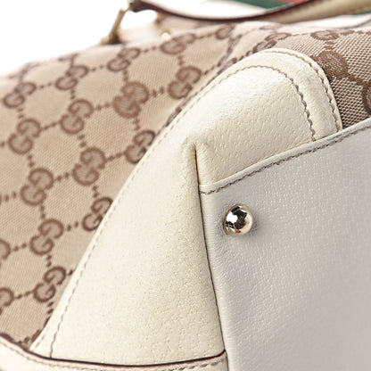 Gucci Monogram Web Large Treasure Boston Tote Beige 17 of 17