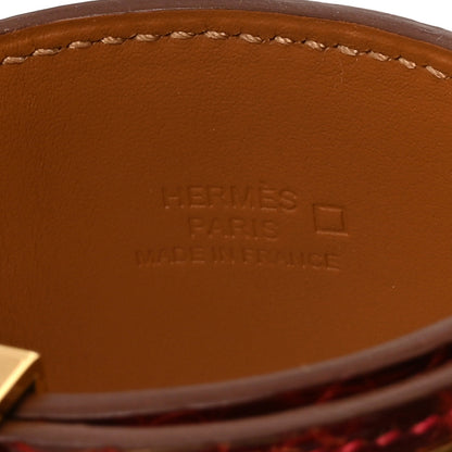 Hermes Shiny Alligator Collier De Chien CDC Bracelet S Rouge H 4 of 5