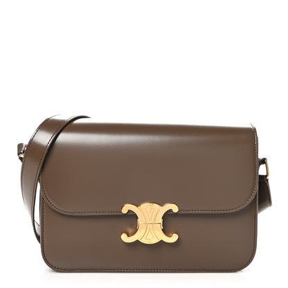 Celine Shiny Calfskin Medium Triomphe Camel 1 of 11
