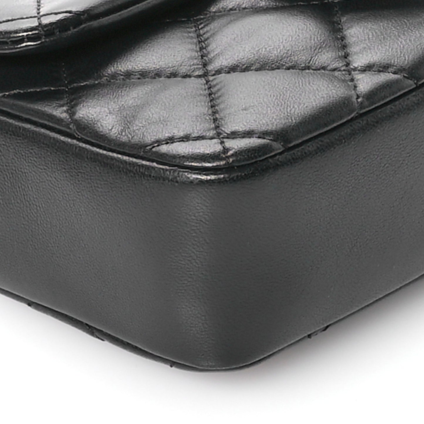 Lambskin Quilted Mini Heart Charms Flap Black