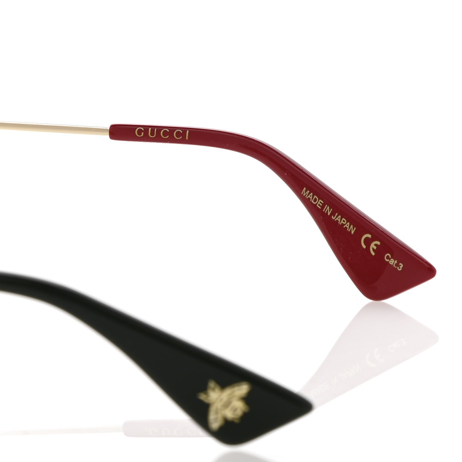 Gucci Squared Aviator Sunglasses GG0108S Black 6 of 9