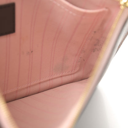 Louis Vuitton Damier Ebene Neverfull MM GM Pochette Rose Ballerine 9 of 16