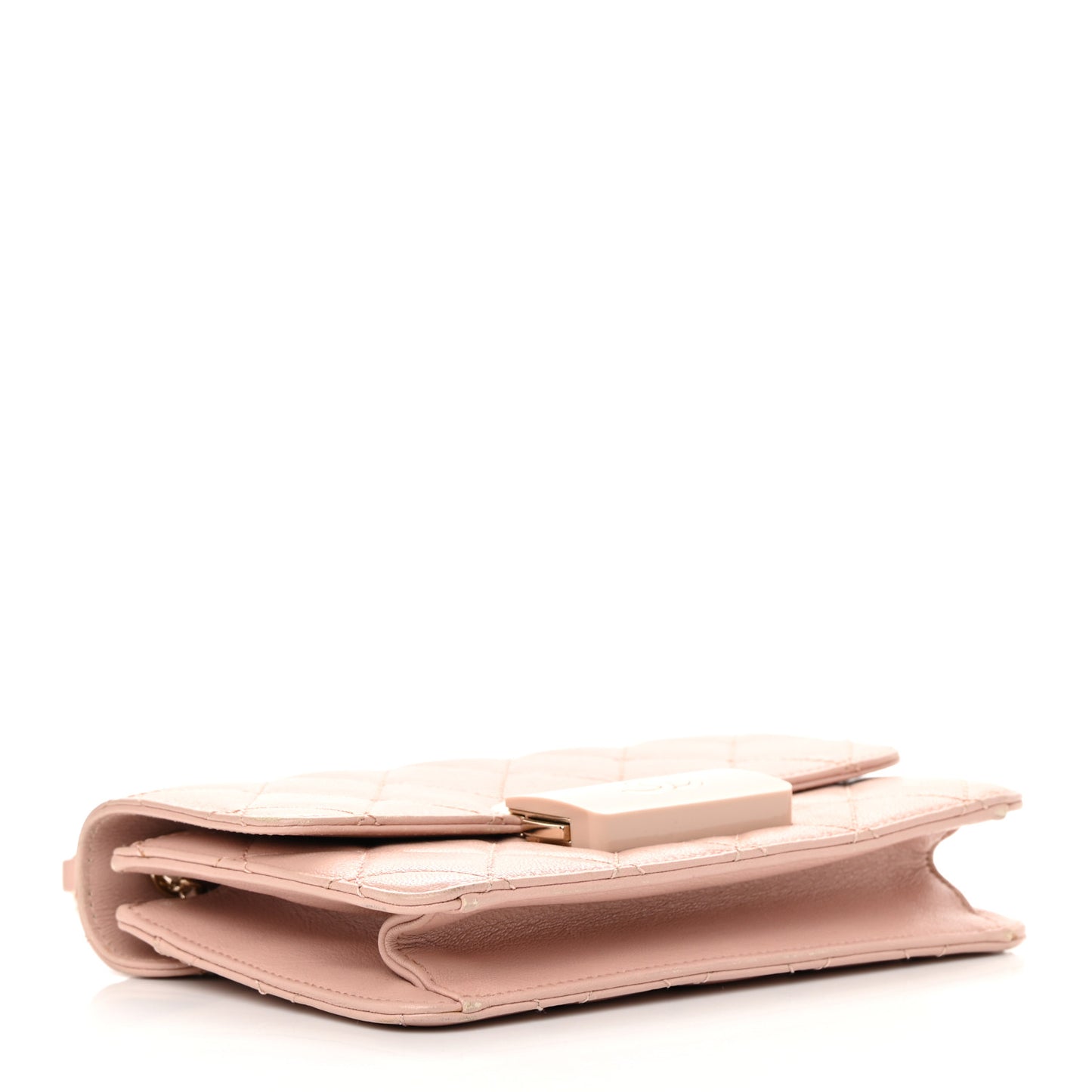 Sheepskin Quilted Mini Beauty Lock Flap Pink