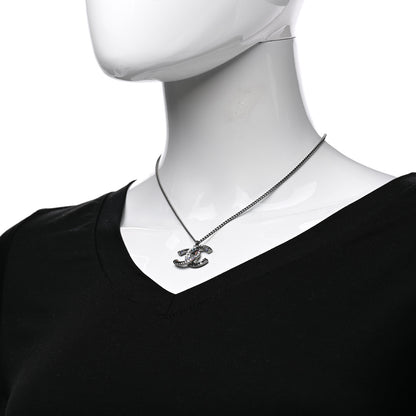 Chanel Baguette Crystal Large CC Necklace Silver 2 of 5