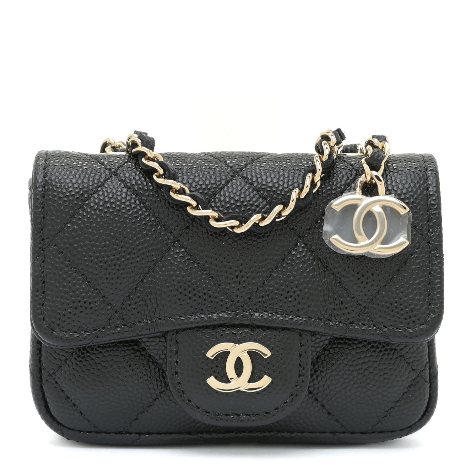 Chanel Caviar Quilted Mini Chain Belt Bag Black 1 of 10