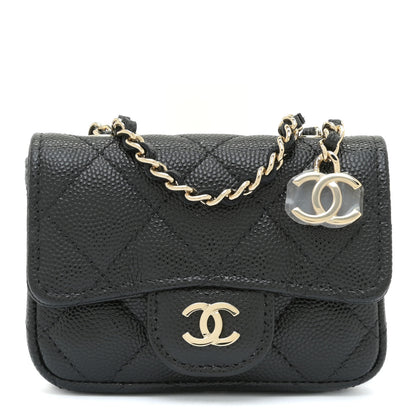 Chanel Caviar Quilted Mini Chain Belt Bag Black 1 of 10
