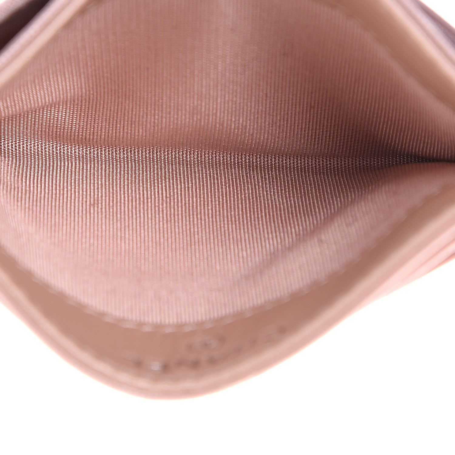 Chanel Goatskin Camellia Embossed Card Holder Wallet Light Pink 4 of 8