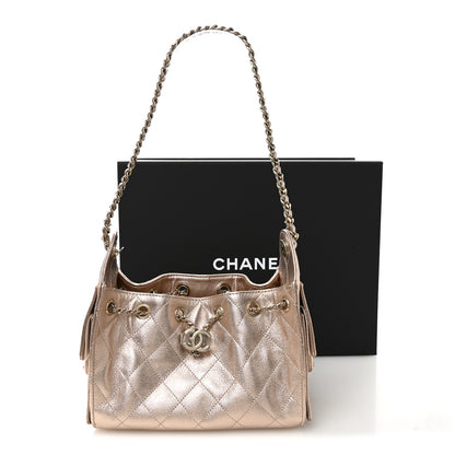 Chanel Metallic Caviar Quilted Mini Chanel 25 Handbag Copper 11 of 11