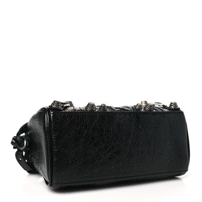 Balenciaga Agneau Arena Crystal Neo Nano Cagole Handbag Black 5 of 12