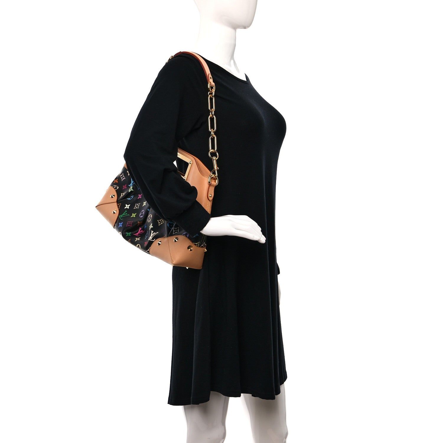 Louis Vuitton Monogram Multicolor Judy GM Black 2 of 8
