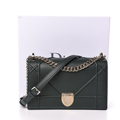 Christian Dior Grained Calfskin Medium Diorama Flap Bag Green 13 of 13