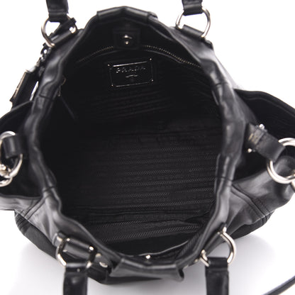 Prada Soft Calf Shoulder Bag Black 5 of 14