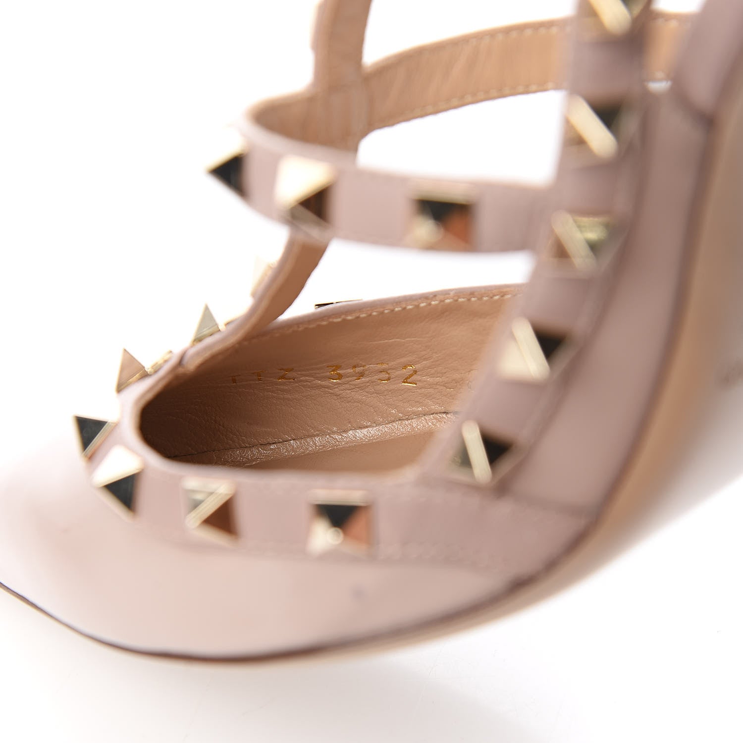 Valentino Garavani Patent Nappa Rockstud Ankle Strap 100mm Pumps 38 Poudre 10 of 10