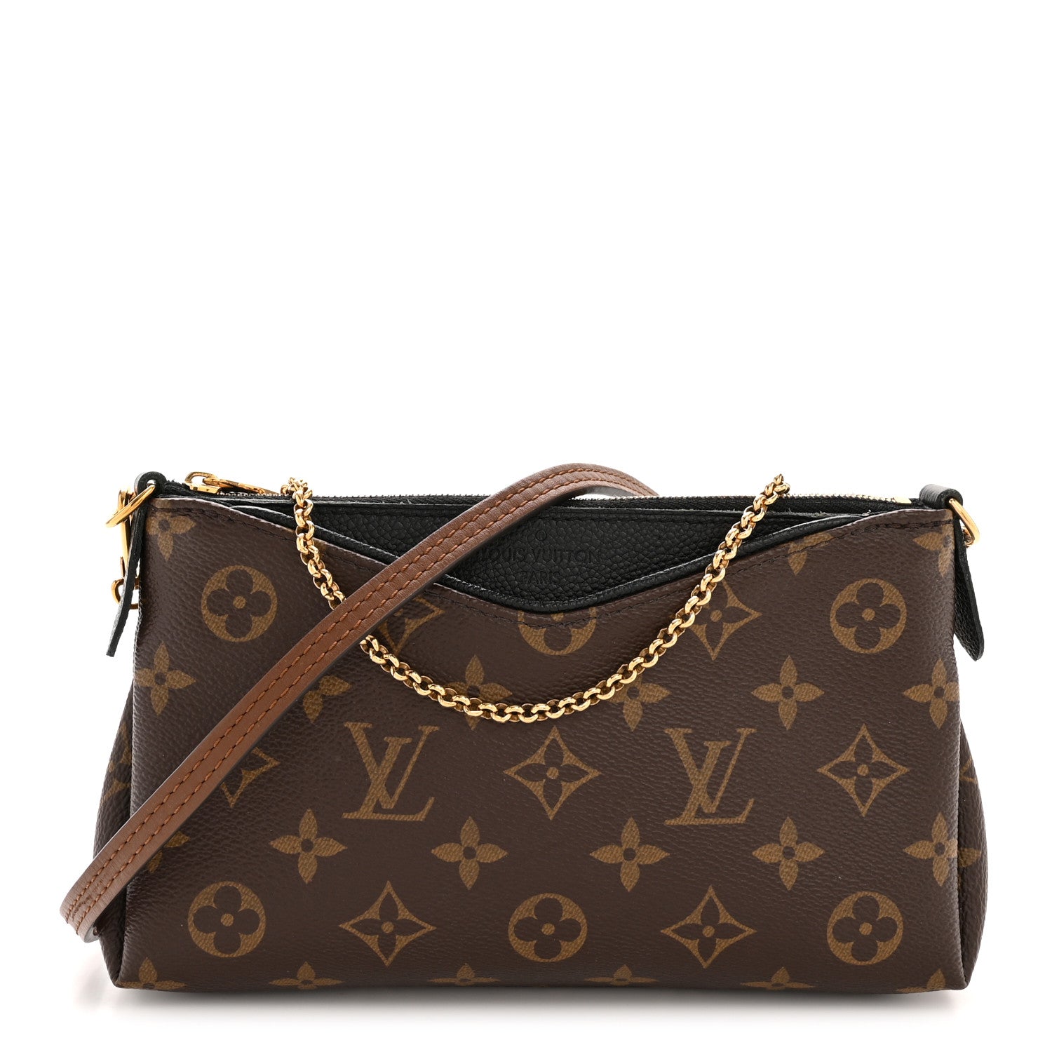 Louis Vuitton Monogram Pallas Clutch Black 1 of 12