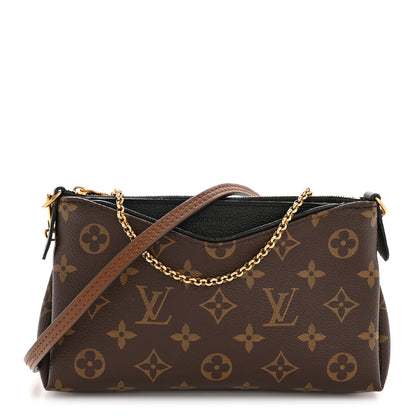 Louis Vuitton Monogram Pallas Clutch Black 1 of 12