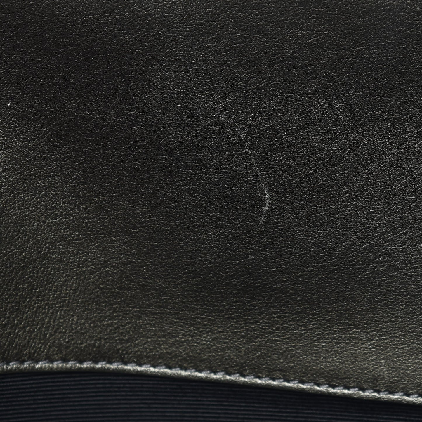 Ribbed Calfskin Medium Monogram Kate Satchel Anthracite