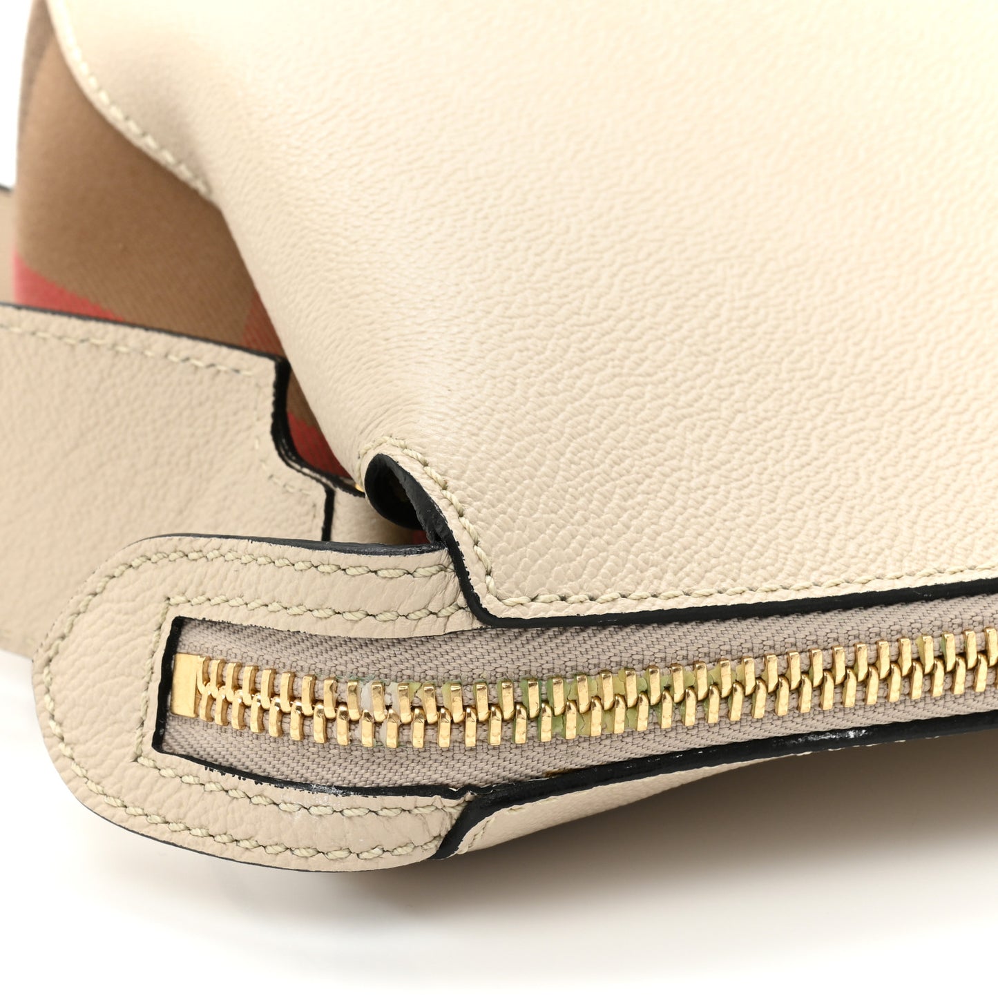 Soft Grain Calfskin House Check Small Helmsley Crossbody Limestone