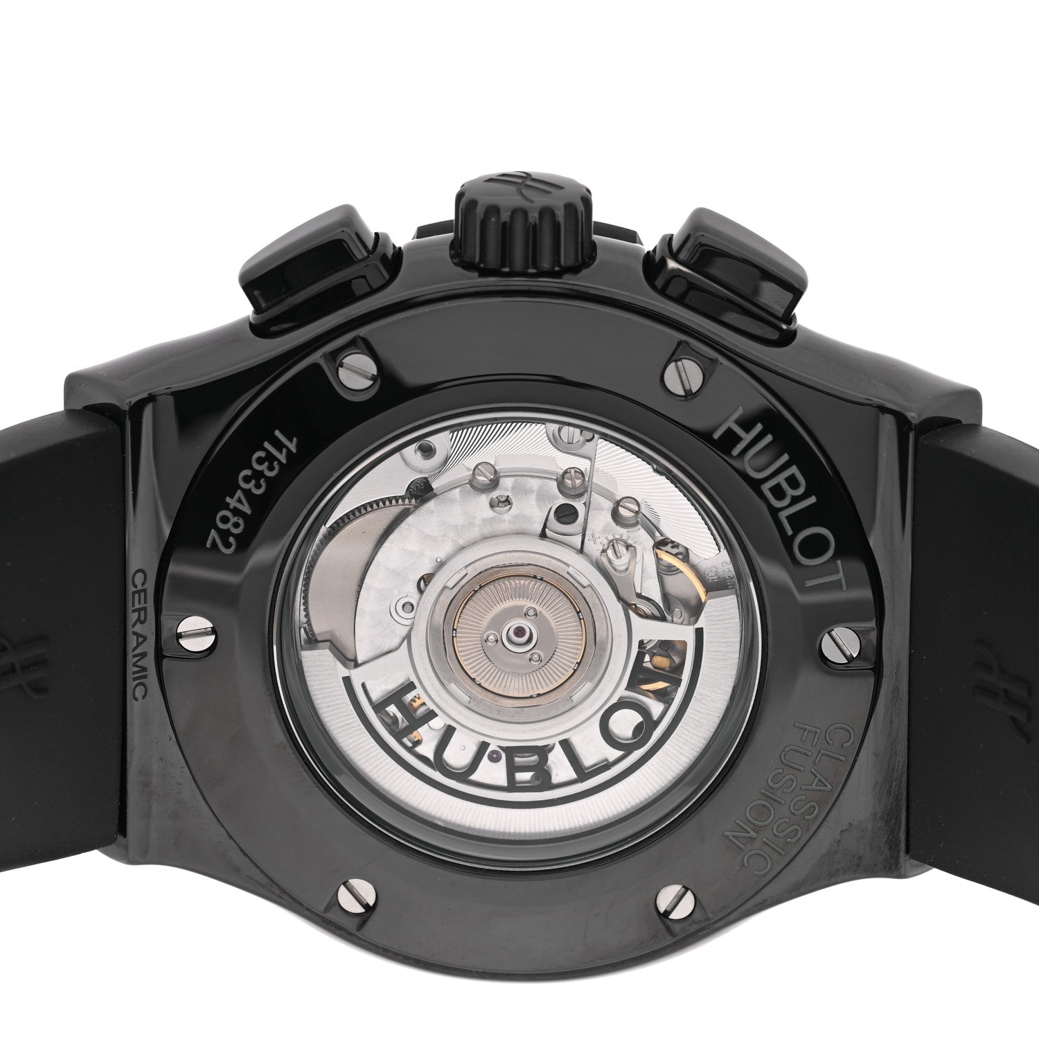 Hublot Ceramic Rubber 45mm Classic Fusion Aerofusion Chronograph Automatic Watch Black 525.CM.0170.RX 4 of 5