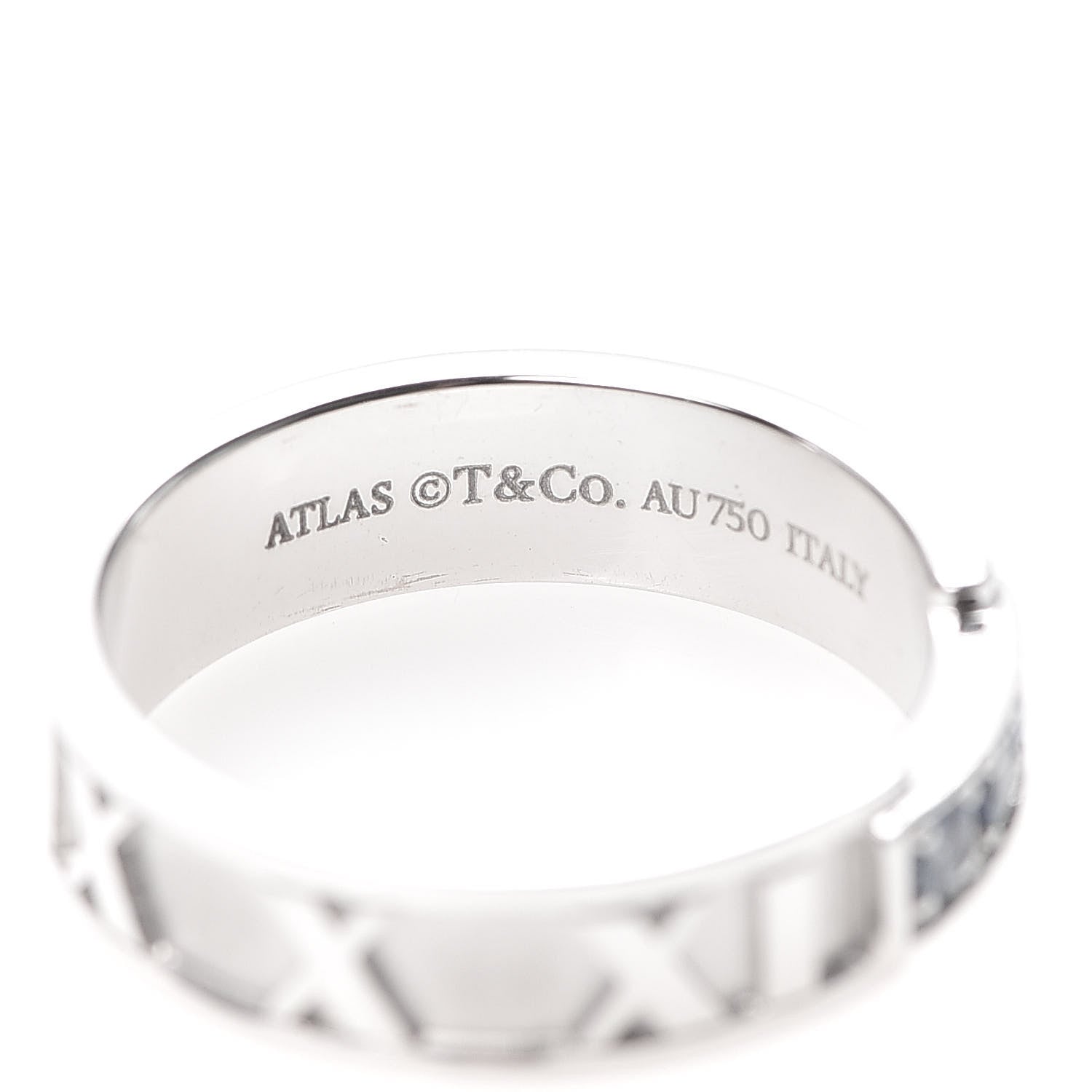 Tiffany 18K White Gold Blue Sapphire Atlas Ring 52 6 4 of 6