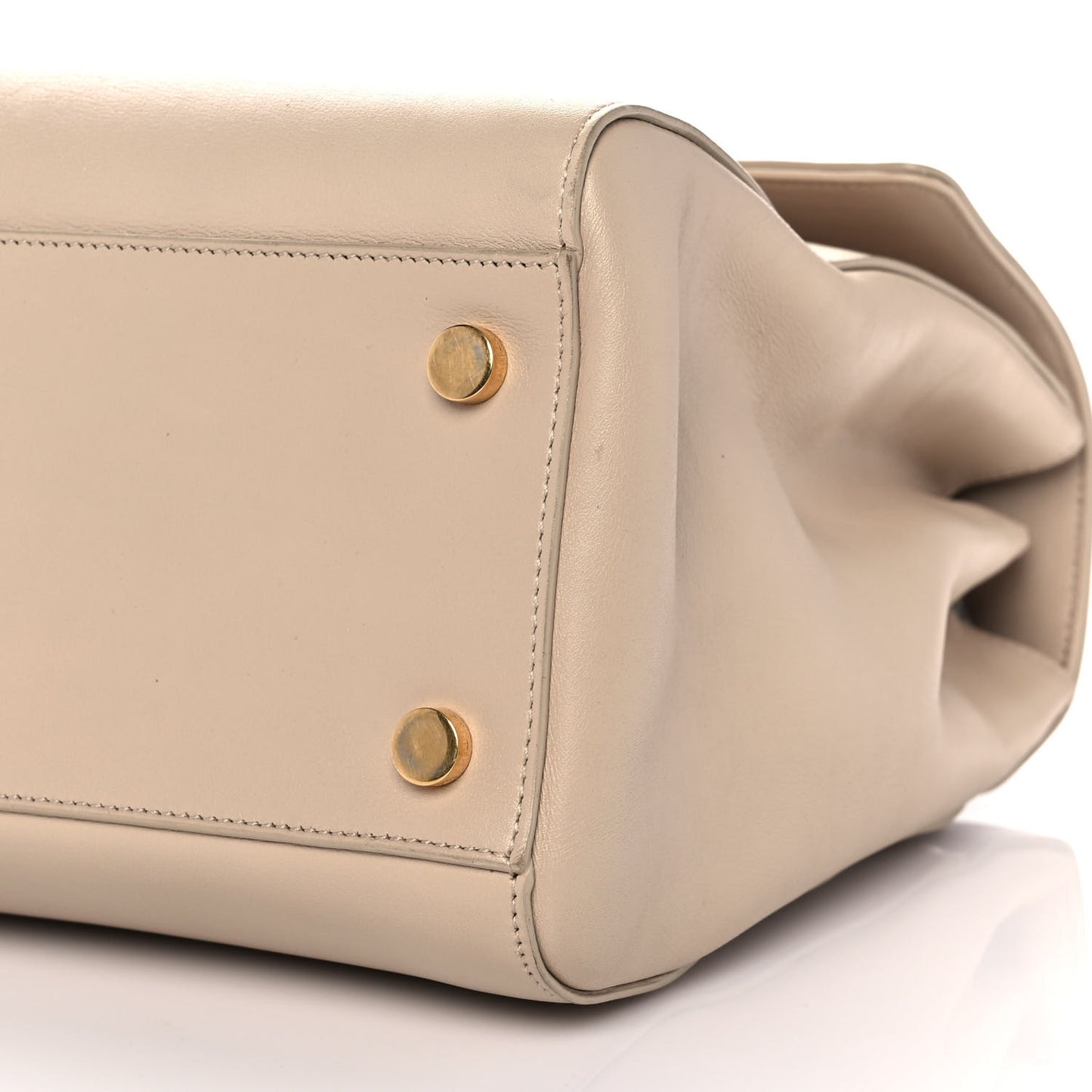 Calfskin Medium Moujik Top Handle Bag Beige